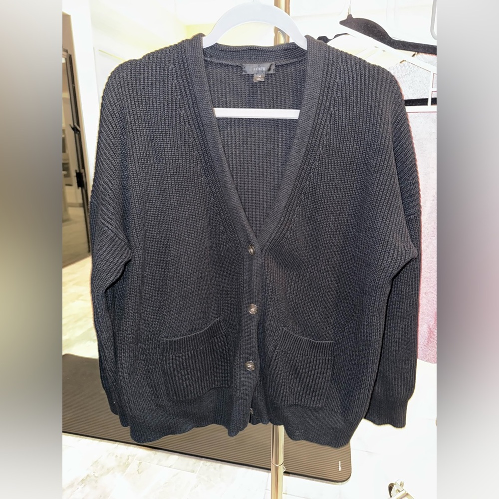 J. Crew Black Cardigan Sweater
